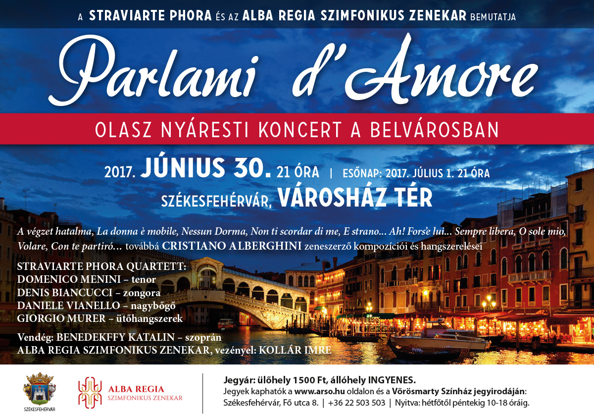 Parlami d’Amore - olasz nyáresti koncert a Belvárosban